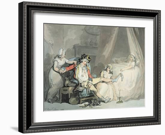 Four O'Clock in the Town-Thomas Rowlandson-Framed Giclee Print