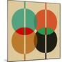 Four Overlapping Circles-Eline Isaksen-Mounted Art Print