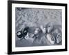 Four Pairs of Shoes on the Sand-Mitch Diamond-Framed Photographic Print