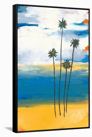 Four Palms-Jan Weiss-Framed Stretched Canvas