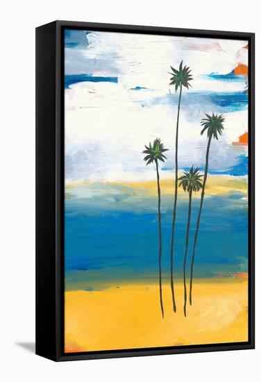 Four Palms-Jan Weiss-Framed Stretched Canvas