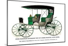Four Passenger Extension Top Cut-Under Phaeton with Doors-null-Mounted Art Print