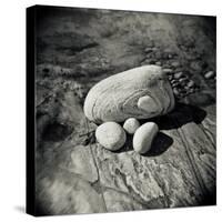 Four Pebbles of Different Sizes Arranged on Flat Rock, Taransay, Outer Herbrides, Scotland, UK-Lee Frost-Stretched Canvas