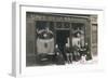 Four People and a Dog Outside a Cafe, France-null-Framed Photographic Print