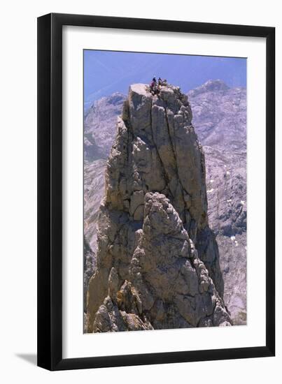 Four People on the Picos De Europa, Spain, Europe-Duncan Maxwell-Framed Photographic Print