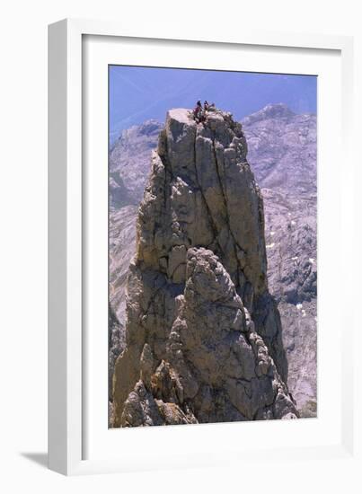 Four People on the Picos De Europa, Spain, Europe-Duncan Maxwell-Framed Photographic Print