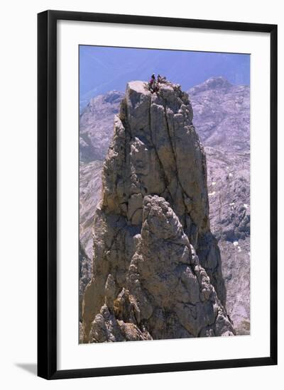 Four People on the Picos De Europa, Spain, Europe-Duncan Maxwell-Framed Photographic Print