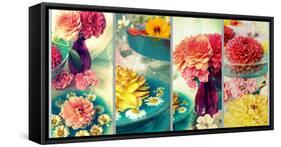 Four Pictures of Flowers with Dish-Alaya Gadeh-Framed Stretched Canvas