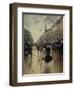 Four PM at the Carrefour Drouot and the Grand Boulevard-Jean Béraud-Framed Premium Giclee Print