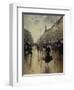 Four PM at the Carrefour Drouot and the Grand Boulevard-Jean Béraud-Framed Premium Giclee Print