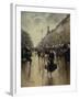 Four PM at the Carrefour Drouot and the Grand Boulevard-Jean Béraud-Framed Giclee Print