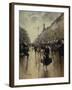 Four PM at the Carrefour Drouot and the Grand Boulevard-Jean Béraud-Framed Giclee Print