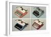 Four Portable Typewriters-null-Framed Art Print