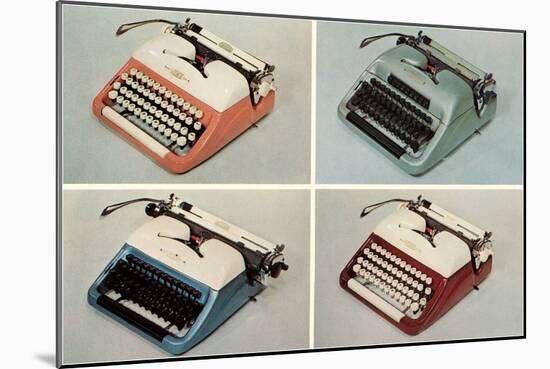 Four Portable Typewriters-null-Mounted Art Print