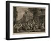 Four Prints of an Election, Plate 2: Canvassing for Votes, Engraved by Charles Grignion-William Hogarth-Framed Giclee Print