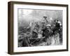 Four Prospectors Posed on Trail in Alaska During the Yukon Gold Rush in 1897-null-Framed Photo