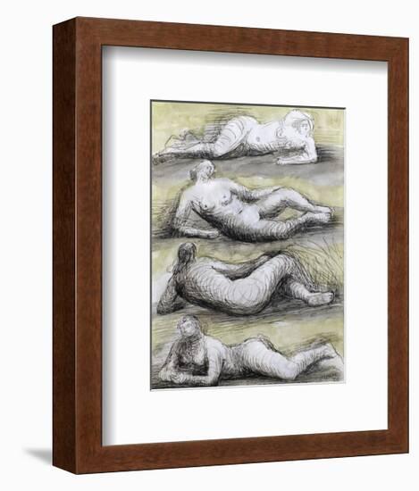 Four Reclining Nudes, 1979-Henry Spencer Moore-Framed Premium Giclee Print