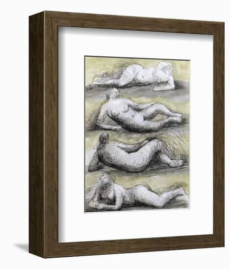 Four Reclining Nudes, 1979-Henry Spencer Moore-Framed Premium Giclee Print