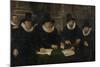Four Regents and the 'House Father' of the Amsterdam Lepers' Asylum-Werner van den Valckert-Mounted Art Print