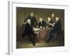 Four Regents, the Secretary and the House Father of the Lepers House of Amsterdam-Jacobus Luberti Augustini-Framed Art Print