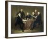 Four Regents, the Secretary and the House Father of the Lepers House of Amsterdam-Jacobus Luberti Augustini-Framed Art Print