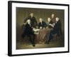 Four Regents, the Secretary and the House Father of the Lepers House of Amsterdam-Jacobus Luberti Augustini-Framed Art Print