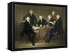 Four Regents, the Secretary and the House Father of the Lepers House of Amsterdam-Jacobus Luberti Augustini-Framed Stretched Canvas