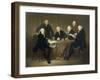 Four Regents, the Secretary and the House Father of the Lepers House of Amsterdam-Jacobus Luberti Augustini-Framed Art Print