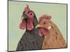 Four Roosters Brown Chickens-Jade Reynolds-Mounted Art Print