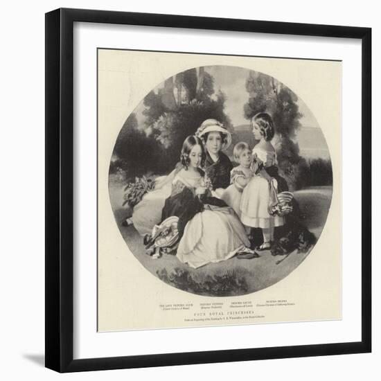 Four Royal Pirncesses-Franz Xaver Winterhalter-Framed Giclee Print