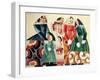 Four Russian Peasants with a Child-Pavel Tchelitchev-Framed Giclee Print