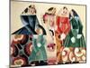 Four Russian Peasants with a Child-Pavel Tchelitchev-Mounted Giclee Print