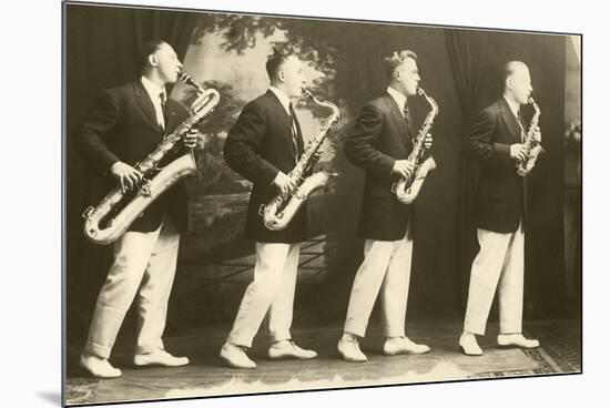 Four Saxophones-null-Mounted Premium Giclee Print
