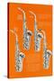 Four Saxophones-null-Stretched Canvas