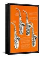 Four Saxophones-null-Framed Stretched Canvas