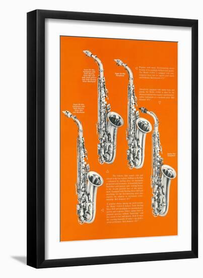 Four Saxophones-null-Framed Art Print