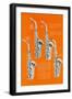 Four Saxophones-null-Framed Art Print