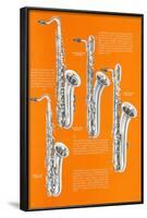 Four Saxophones-null-Framed Art Print