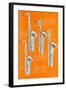 Four Saxophones-null-Framed Art Print