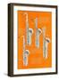 Four Saxophones-null-Framed Art Print