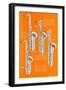 Four Saxophones-null-Framed Art Print