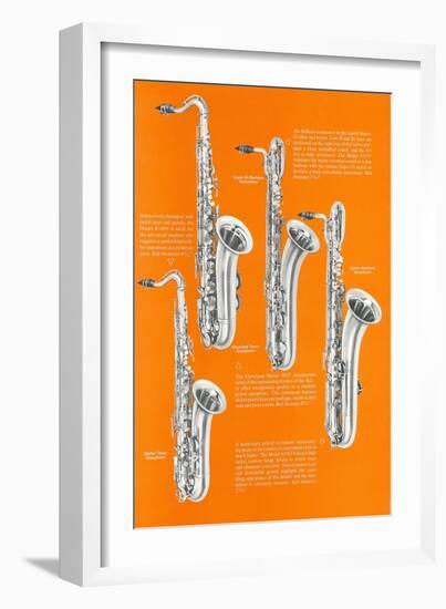 Four Saxophones-null-Framed Art Print