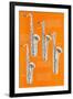 Four Saxophones-null-Framed Art Print