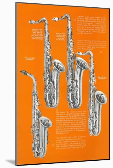Four Saxophones-null-Mounted Art Print