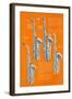 Four Saxophones-null-Framed Art Print