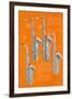 Four Saxophones-null-Framed Art Print