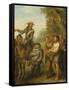 Four Scenes from 'Don Quixote': Don Quixote and Sancho Panza after the Battle with the Gallant…-John Vanderbank-Framed Stretched Canvas