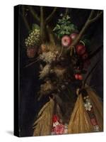 Four Season In One Head-Giuseppe Arcimboldo-Stretched Canvas