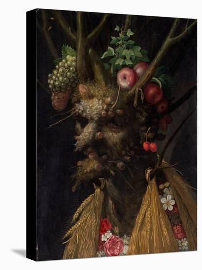 Four Season In One Head-Giuseppe Arcimboldo-Stretched Canvas