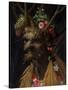 Four Season In One Head-Giuseppe Arcimboldo-Stretched Canvas